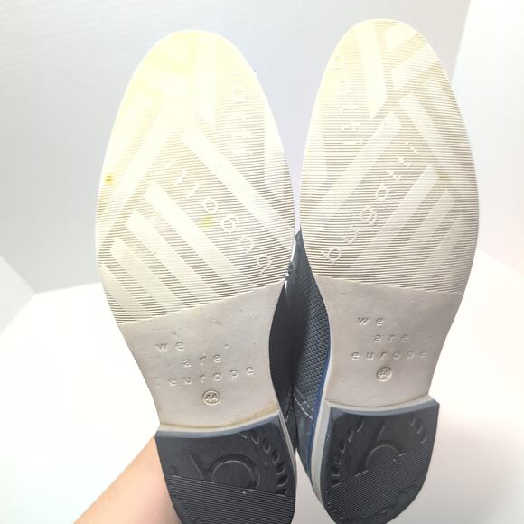 Bugatti Perforated Suede Oxfords Lace Up Dusty Blue Grey Men\'s 44 main image 5